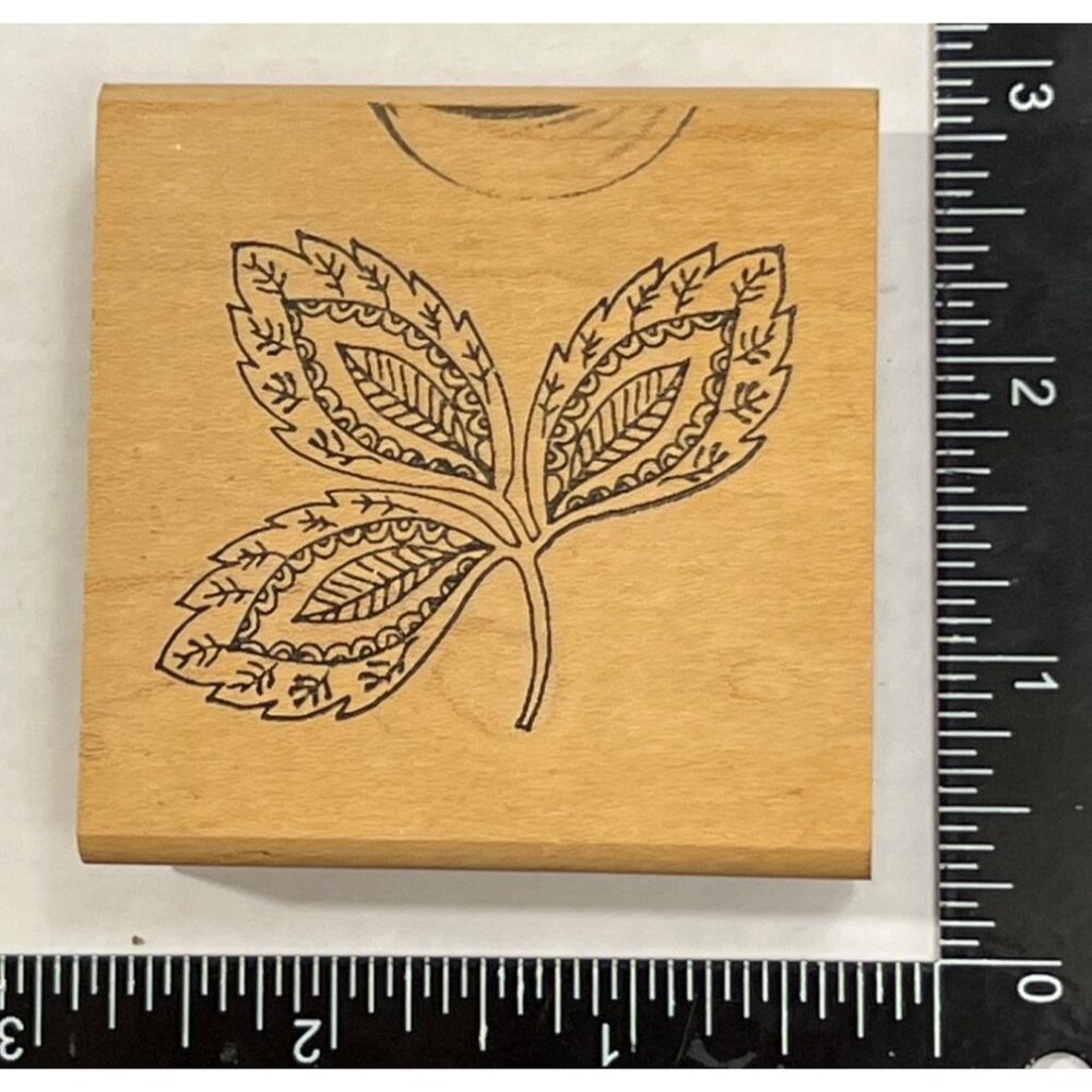 Leaf Design Rubber Stamp By Paper Parachute